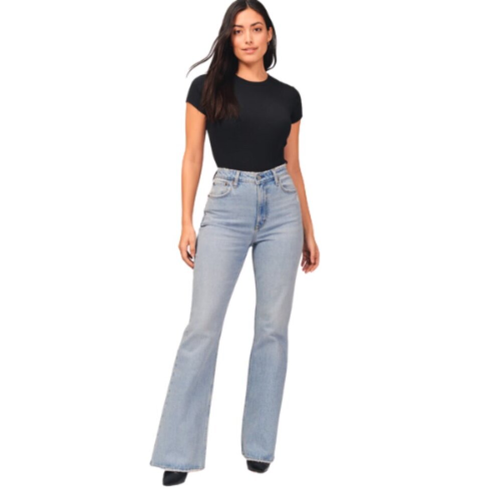 Abercrombie & Fitch Womens 28 Curve Love High Rise Vintage Flare Jeans